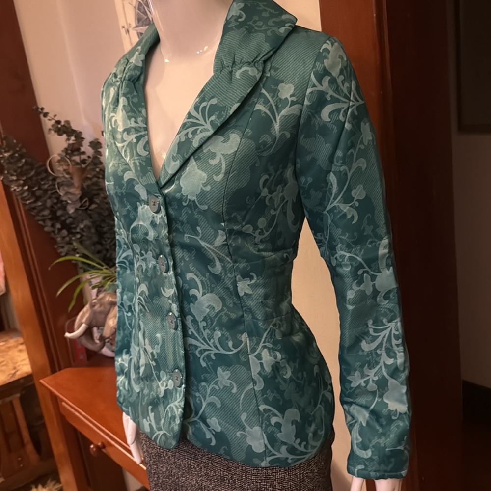 NWT northern reflections size small Floral Teal Jacket